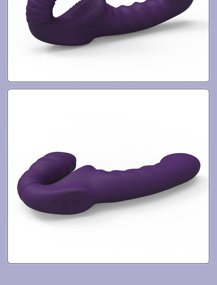 Female masturbator triple shock wearing double-headed dragon lala dildo sex products lesbian les dildo simulation penis