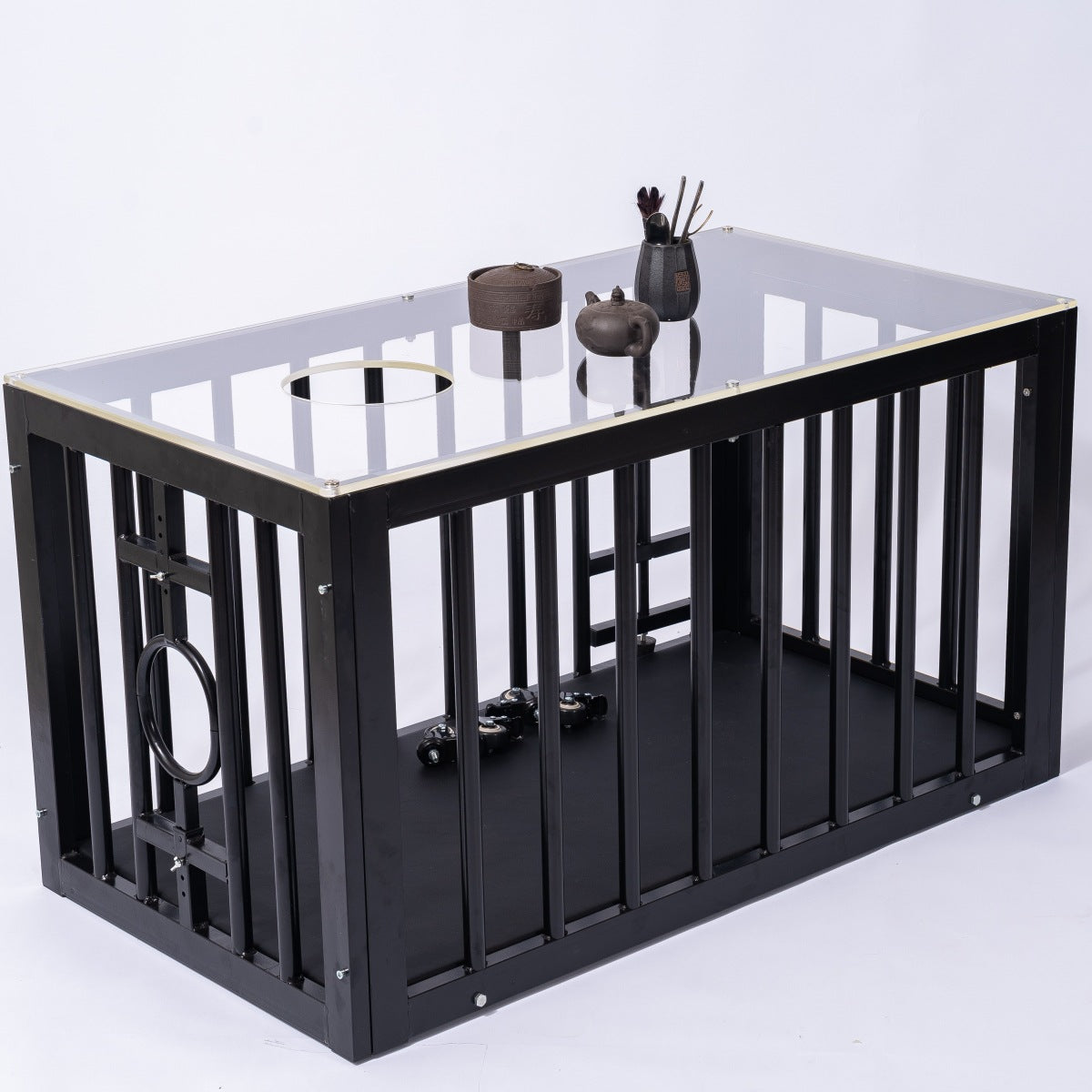 【chastity cages】BDSM iron cage dog cage coffee table dog cage training room props captive sex products bondage training cage
