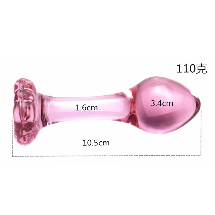Anal plug pull bead threaded glass anal plug women's primary anal dilation small adult products