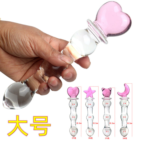Female backyard bead glass anal plug tail new dick fairy stick anal plug masturbator sex products