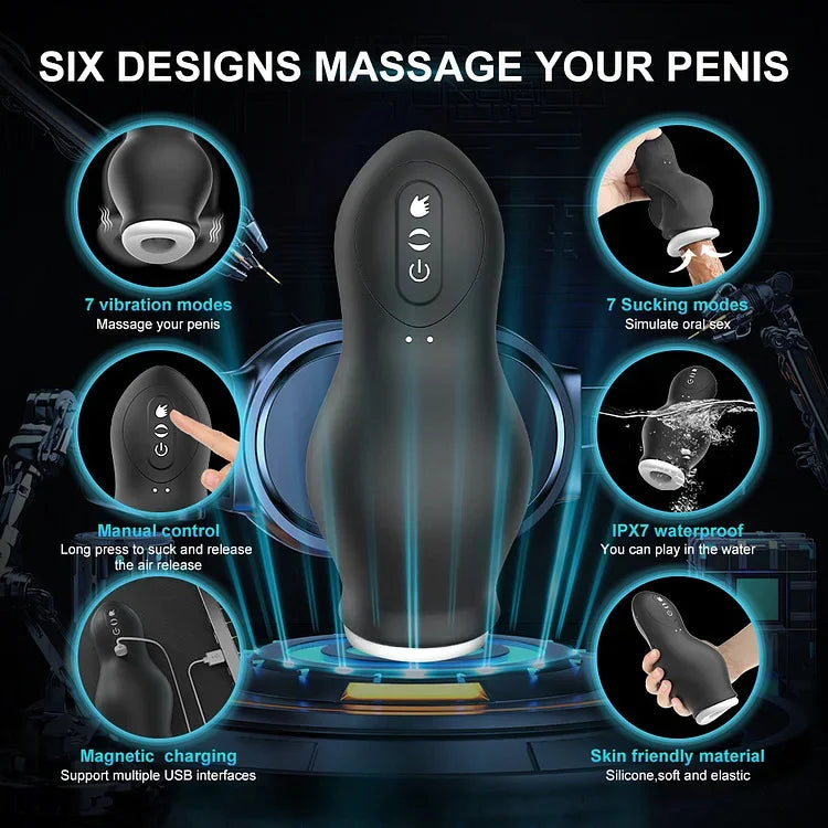 Masturbation Cup Male Telescopic Rotating Masturbator Capsule Auto Sucking Aircraft Cup Piston Sex Products for Man's Vibrators