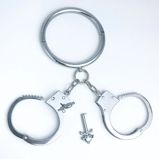 Hand Cuffs Thumb Lock Buckle Toe Lock Buckle SM Bondage Handcuffs Necklace Adult Game Sex Toys Couple Erotic Products Foot Cuffs