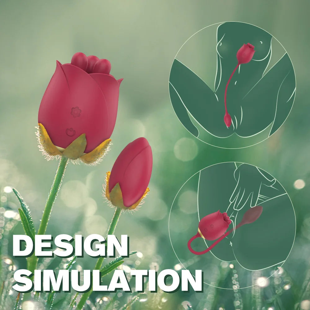 9 Speed Vibrators Stimulator Clitoris Massager Sex Toys Female Vagina Sex Products Licking And Sucking Rose Masturbation Toy