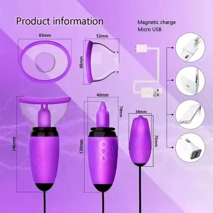 Massager Sucking Vibrator Ball Oral Stimulator Clitoris Massager Sex Toys G Spot for Women Vagina Suck Telescopic Sex Products