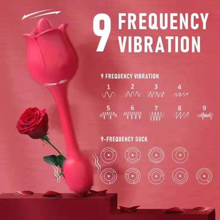 9 Speed Vibrators Stimulator Clitoris Massager Sex Toys Women Vagina Sex Products Licking And Sucking Rose Masturbation Toy