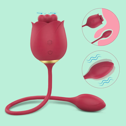 9 Speed Vibrators Stimulator Clitoris Massager Sex Toys Female Vagina Sex Products Licking And Sucking Rose Masturbation Toy