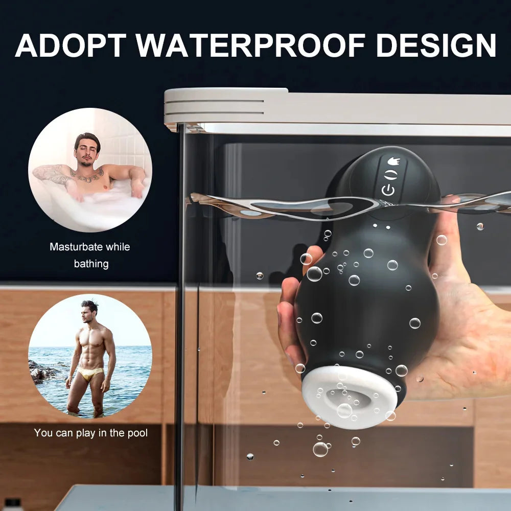 Masturbation Cup Male Telescopic Rotating Masturbator Capsule Auto Sucking Aircraft Cup Piston Sex Products for Man's Vibrators