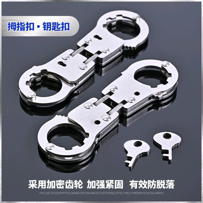 Thumb Lock Buckle Toe Lock Buckle SM Bondage Handcuffs Adult Games Sex Toys For Couple Cosplay Stainless Steel Erotic Products